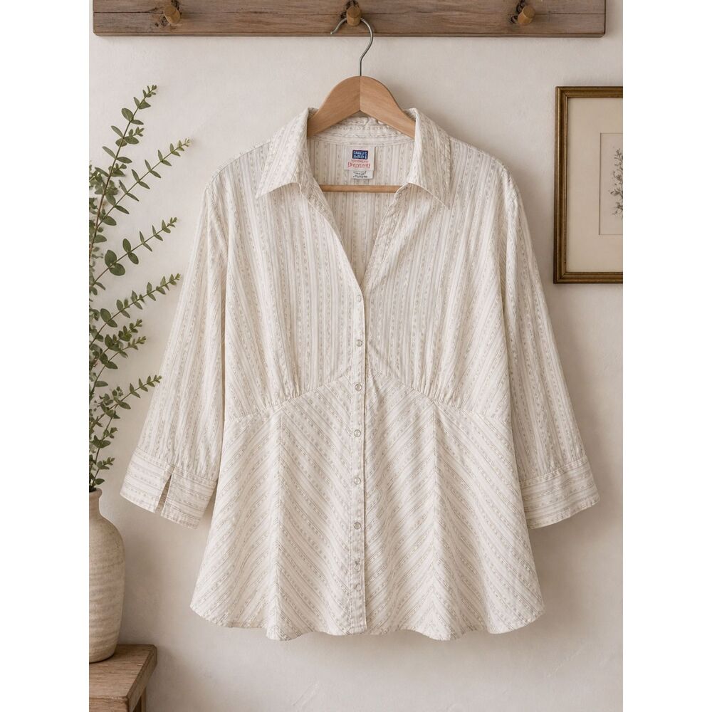 Plus Size Cottagecore Peplum Blouse 18W 20W Soft Feminine Y2K Workwear